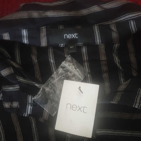 Black Stripe Belted Shirt Dress - Picture 6 of 6